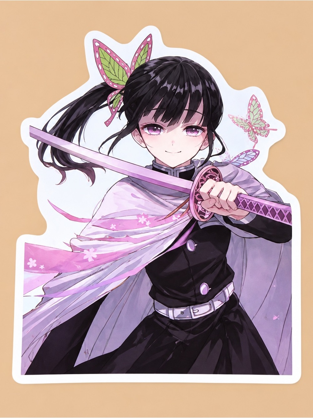 Kanao Tsuyuri Butterfly | Demon Slayer Kimetsu no Yaiba Anime Sticker | 5/$10